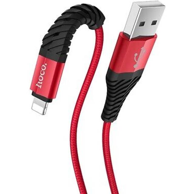HOCO COOL USB-A till Lightning kabel 1m RÃ¶d