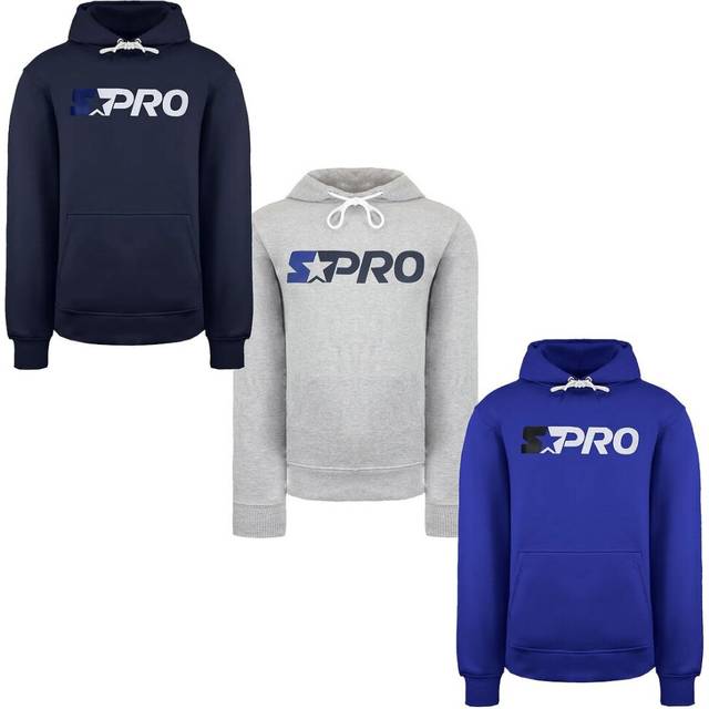 Starter Strive Long Sleeve Pullover Logo Grey Mens Hoodie CPE00040 ATH MARL Cotton - Size Small