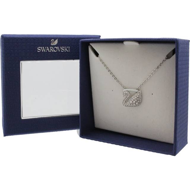 Swarovski silver necklace iconic swan pearl pendant ladies jewellery genuine