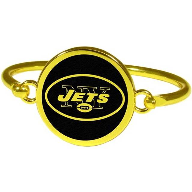Siskiyou FGBB100 Female NFL New York Jets Gold Tone Bangle Bracelet