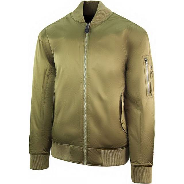 Nike Long Sleeve Zip Up Khaki Mens Bomber Jacket 443877 212 - Size X-Large