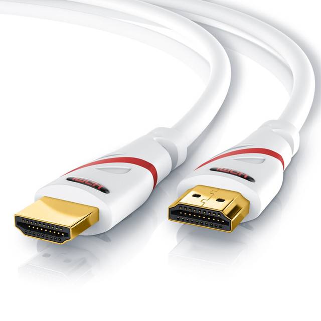 CSL - 15m Ultra HD 4k HDMI cable (High Speed) with Ethernet | ARC and CEC | multiple shielding (triple shielding) | Deep Color | fully HDCP...