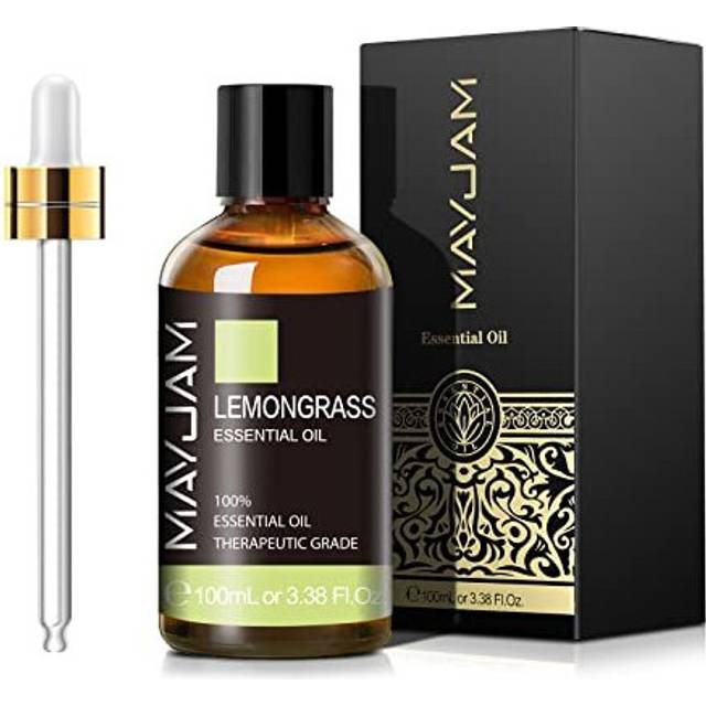 MAYJAM Lemongrass Essential Oils 100ml, 100% Pure Natural Essential Oils, Therapeutic-Grade Aromatherapy Essential Oil, Fragrance Oils for Diffus