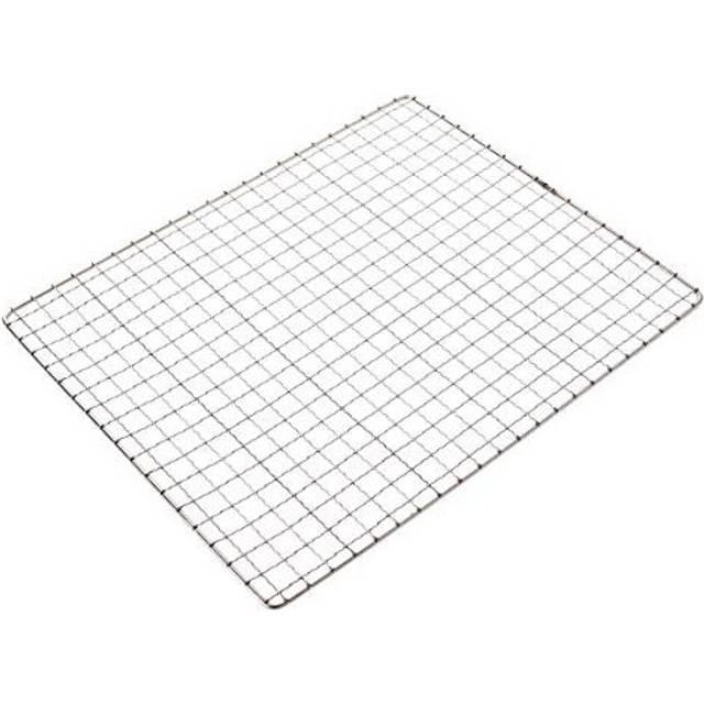 Hemoton Stainless Steel Squares Holes Grill Barbecue Wire Mesh Multi-Purpose BBQ Grid Cooking Baking Rack Barbecue Grill (26 x 32cm)