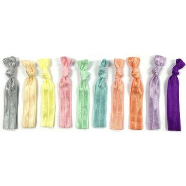 Wrapables 10 Pack Elastic Hair Ties Ponytail Holder  Pretty in Pastel