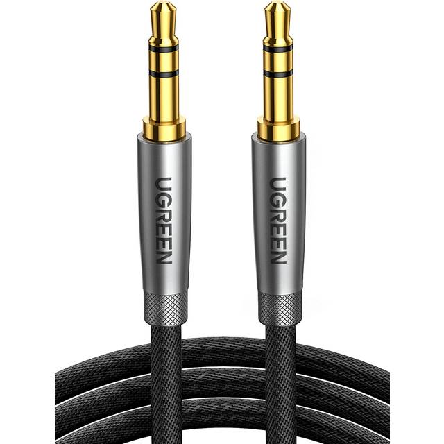 UGREEN 3,5 mm uttag till jack aux-kabel stereo ljudtelekabel för bilradio, hörlurar, Galaxy A/M-serien, Redme Note serie, PC, surfplattor, högtalare, MP3/MP4-spelare etc. (0,5 m)