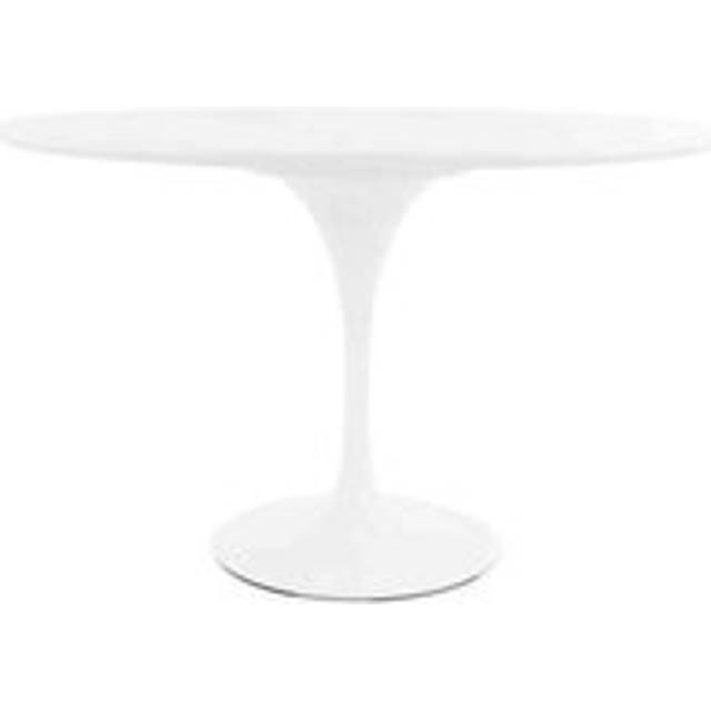 Fusion Living White Tulip Dining Table Set, Four Chairs- Luxurious Light Pink, Pink
