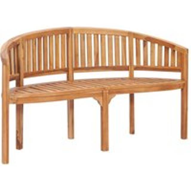 Banana Bench 151 cm Solid Teak Wood - Brown - One Size