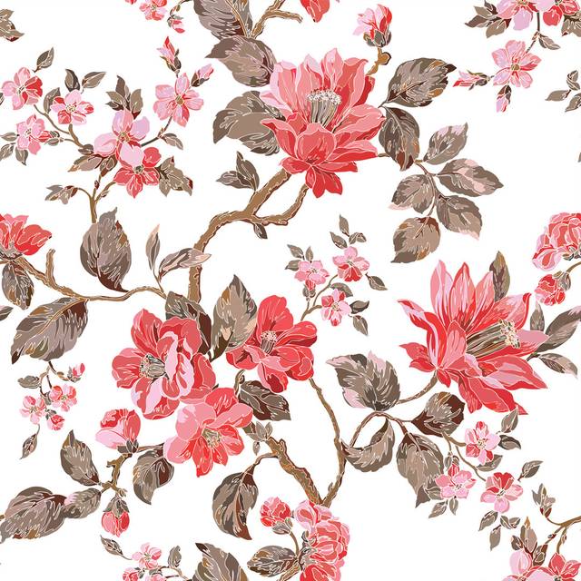 Flowers Orchids by Polina21 - Wrapped Canvas Art Prints - Brown;Red (51cm H x 51cm W x 3.8cm D)