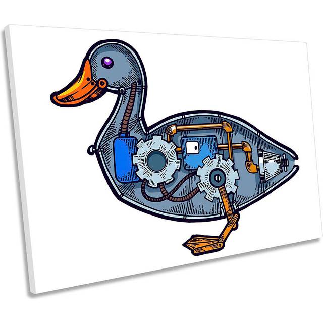 Steampunk Duck - Wrapped Canvas Graphic Art (61cm H x 91.4cm W x 4cm D)