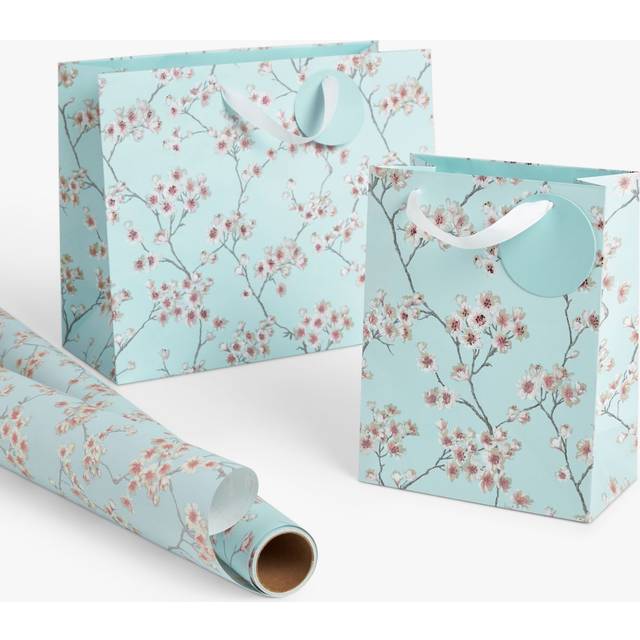 John Lewis Cherry Blossom Gift Bag, Blue