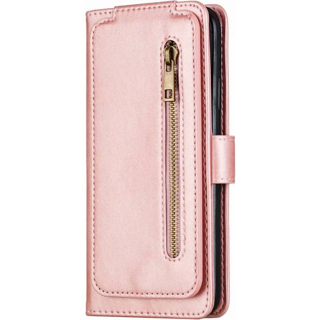 Flip Case For Iphone 13 Pro Wallet With Zip And Card Holder Pink
