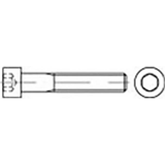 TOOLCRAFT TO-6855990 Cylinderhuvudskruv M4 6 mm Insexkant DIN 912 Stål förzinkad 500 st