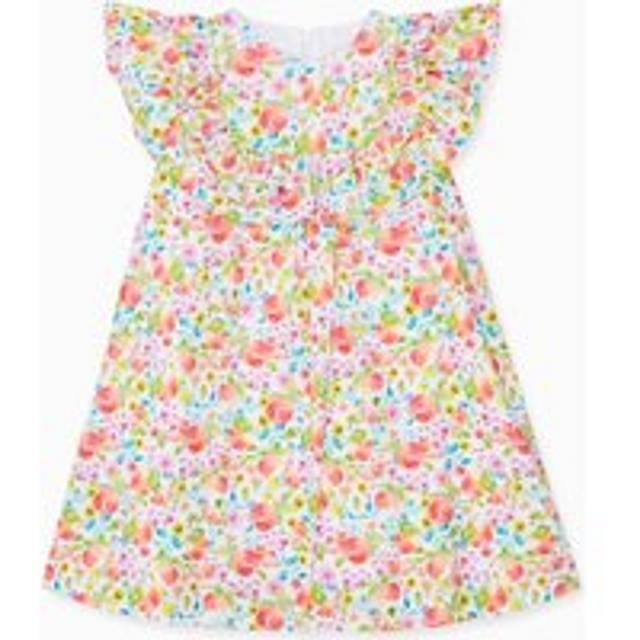 Orange Floral Paloma Girl Dress - 2Y