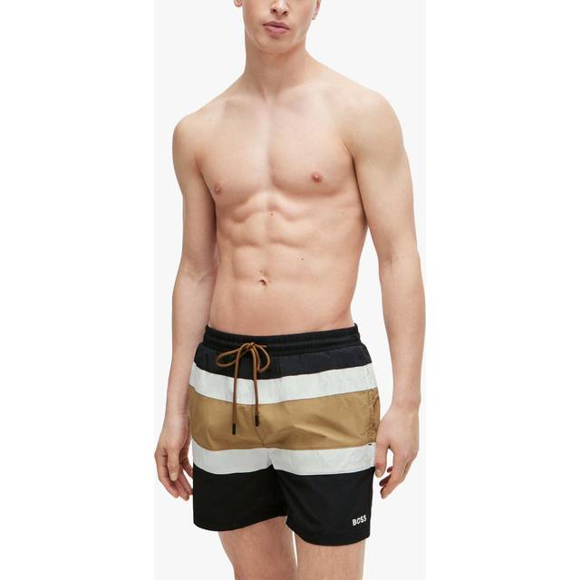 BOSS – Rico – Svarta badshorts-Svart/a