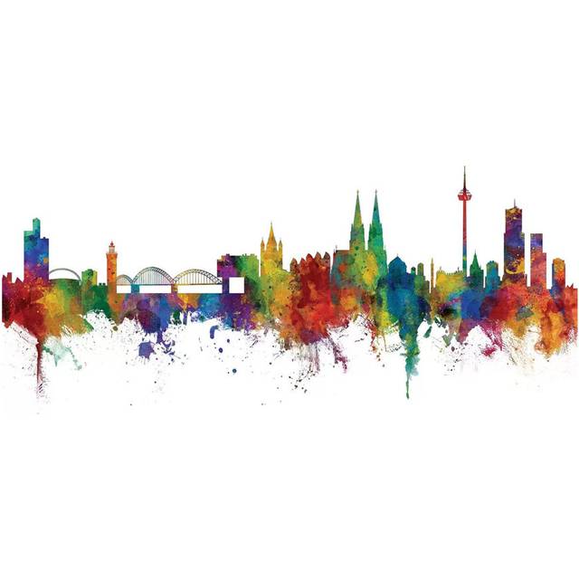 Cologne, Germany Skyline by Michael Tompsett - Wrapped Canvas Art Prints (30.48cm H x 45.72cm W x 1.91cm D)