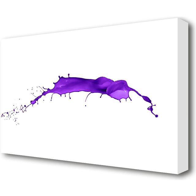 Purple Splash Kitchen - Wrapped Canvas Graphic Art Print (81.3 cm H x 121.9 cm W x 4.4 cm D)