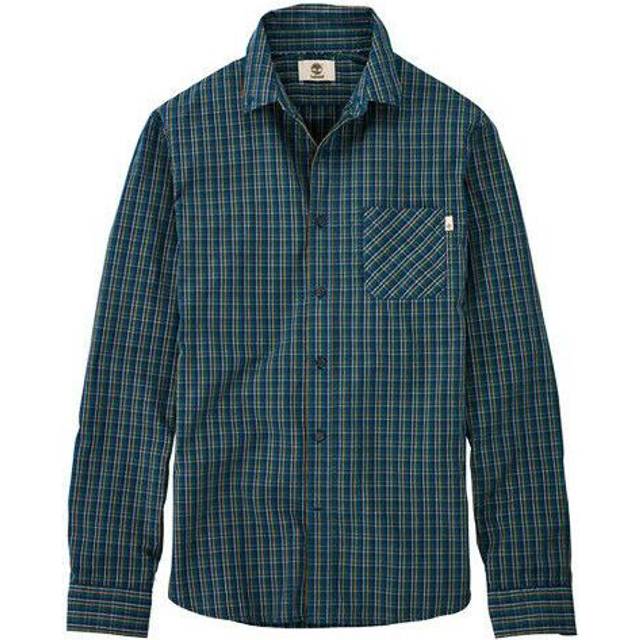 Timberland poplin mens dark green shirt