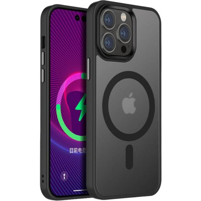 Case for iphone 14pm 15pm deep space ash smart charging silicone case