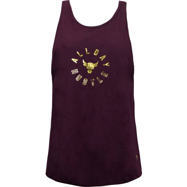 Under Armour The Rock All Day Hustle Strappy Tank Top Womens Vest 1345547 600 - Burgundy Textile - Size Small