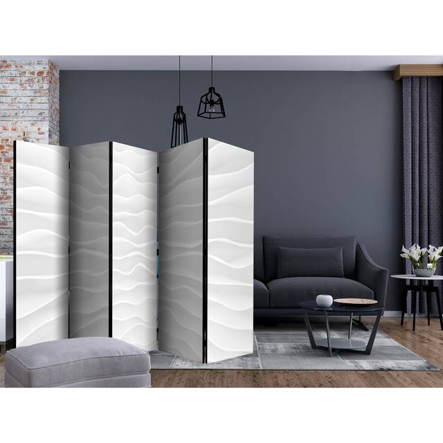 Room Divider - Origami Wall II [Room Dividers] - White;Grey (172cm H X 225cm W X 3cm D)