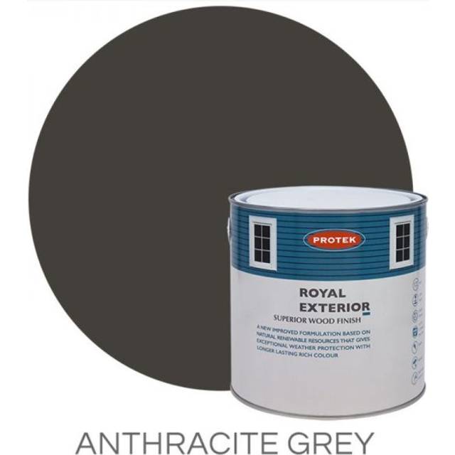 Protek Royal Exterior Paint, Anthracite Grey 1L, Exterior Wood Paint, Paints, Garden Furniture Paint, Cladding Coatings, Summer