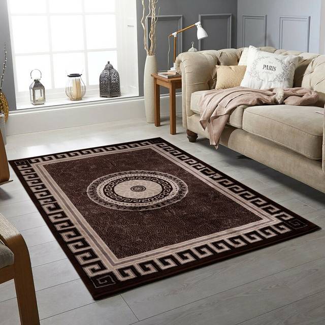Fairmont Park Nia Dhurrie Brown Rug Brown Rectangle 160 x 230cm
