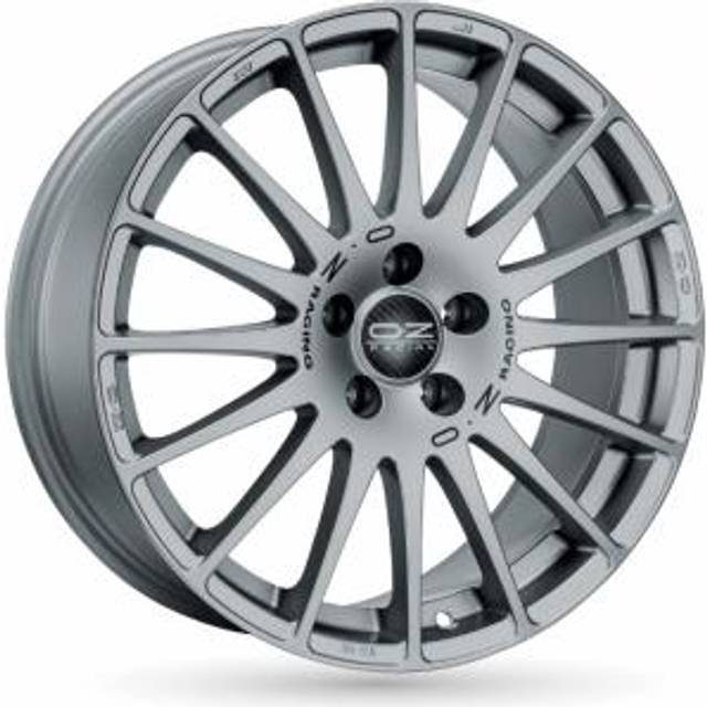 OZ Racing Superturismo GT Alloy Wheels in Grigio Corsa Black Lettering Set of 4 - 17x7 Inch ET25 4x108 PCD 65.06mm Centre Bore Race Grey Black Lettering, Grey