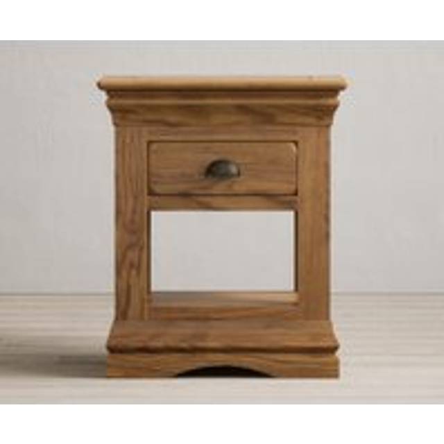 Burford Rustic Solid Oak 1 Drawer Bedside Table
