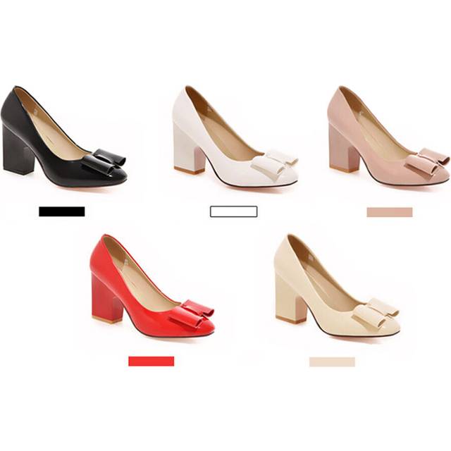 (Beige, 4.5) Low Cut Women's Thin Short Round Heels