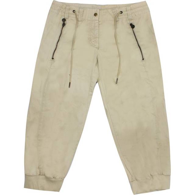 Nike Womens Cropped Pants Capri Joggers Beige 213236 168 Cotton - Size 36 (Waist)