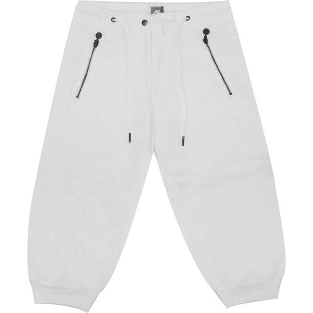 Nike Womens Cropped Pants Capri Joggers White 213236 100 Cotton - Size UK 7