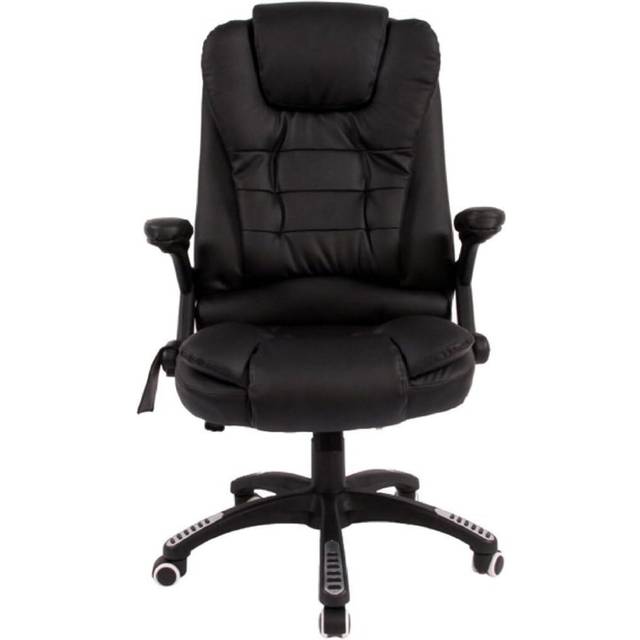 Office Deluxe Reclining Comfort Luxury Leather Executive 6 Point Massage Chair