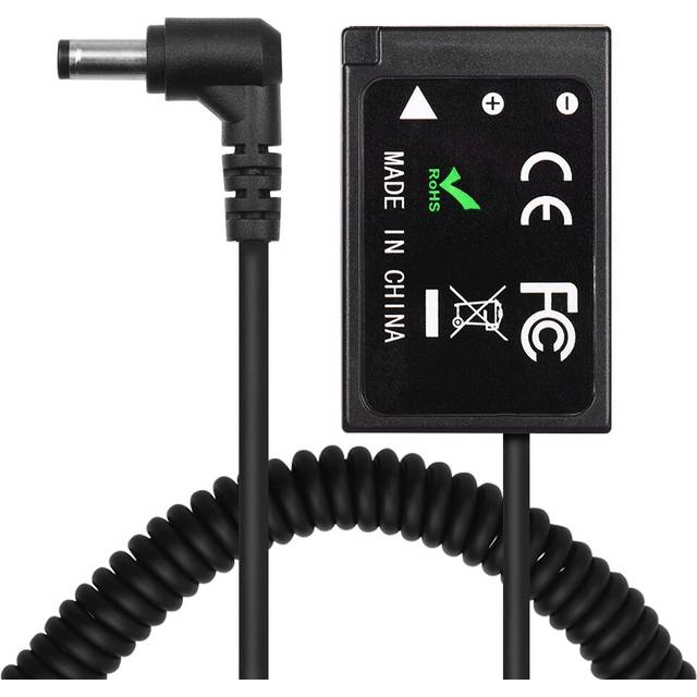 Andoer ep -5a en -el14 dummy batteripaket dc kopplingskontakt fjäderkabel batteribyte för nikon d3100 d3300 d5100 kameror - För canon lp -e17