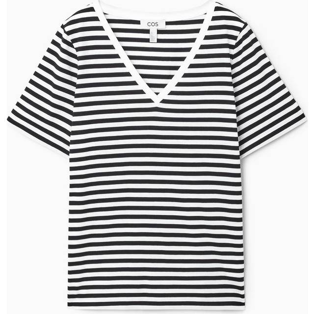 24/7 Regular V-Neck T-Shirt - Black/White - 2XS