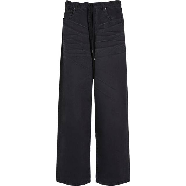 Baggy Oversized Cotton Denim Jeans - Light Black (XXS - XS - S - M)