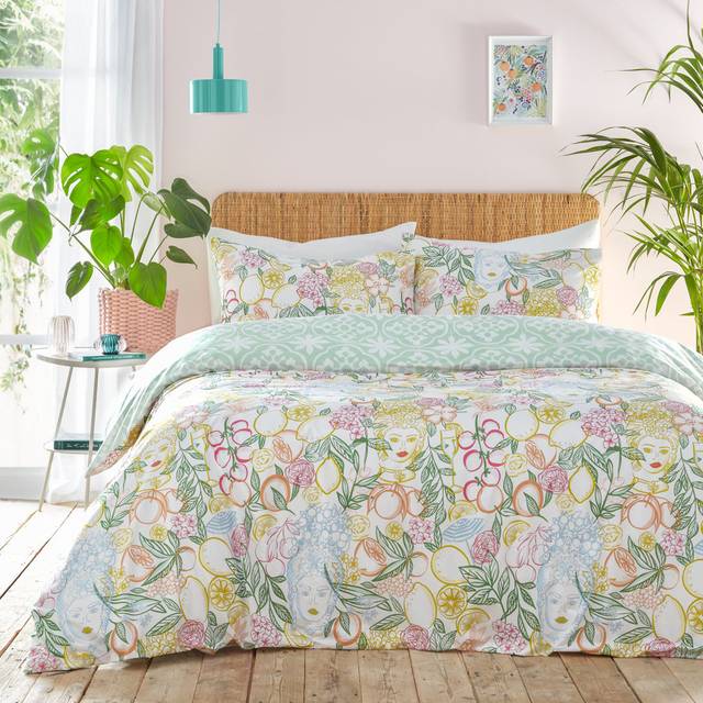 furn. Taormina King Size Multi Floral Duvet Cover Set