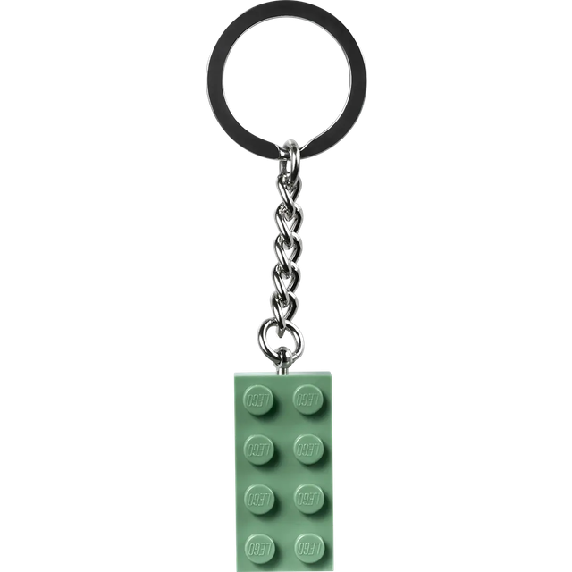 LEGO Classic Sand Green 2x4 Brick Keyring 854159