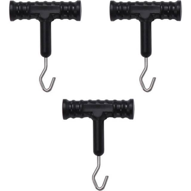 15PCS ABS GArip+Stainless Steel Smooth Knot Hook Carp Fish Knot Puller Rig Making Rig Tool Terminal Fishing Tackle Accessories