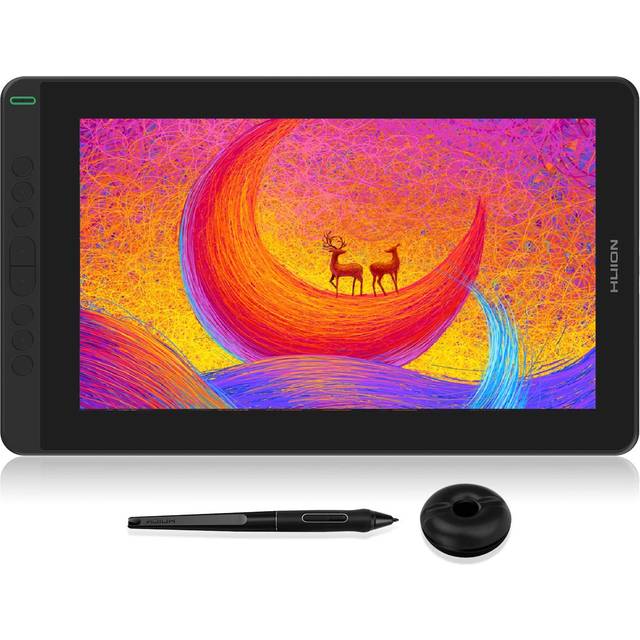 Used HUION GS1331 Kamvas 13 Pen Display Tablet | 13.3'' Full HD Screen | Battery-Free Stylus | Graphic Drawing Monitor | Black black