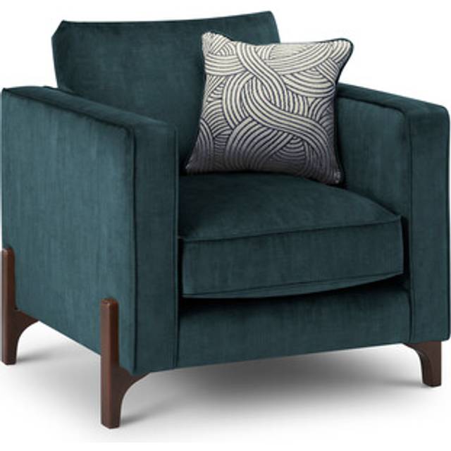 Dark Feet & Airforce Fabric Sofas - Armchair - Jude Range - Oak Furnitureland