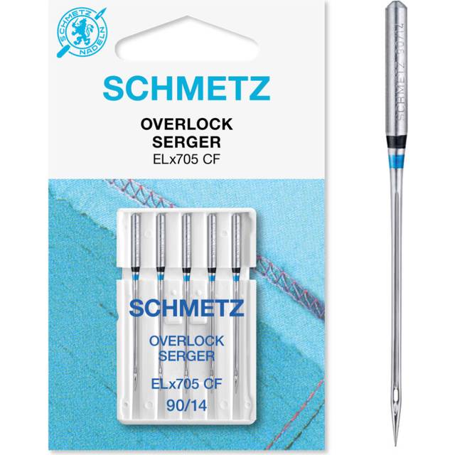 (Overlock/Serger ELx705 CF, Size: 90/14) Schmetz Sewing Machine Needles, 5pk