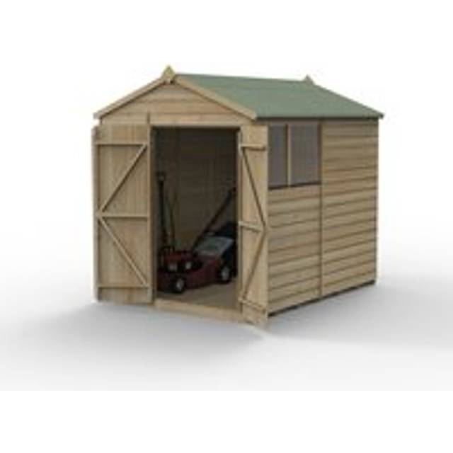 Forest Beckwood 6x8 Apex Shed - 2 Windows - Double Door (Installed)