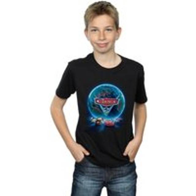 Disney Boys Cars Globe Filmaffisch T-shirt 9-11 Years svart