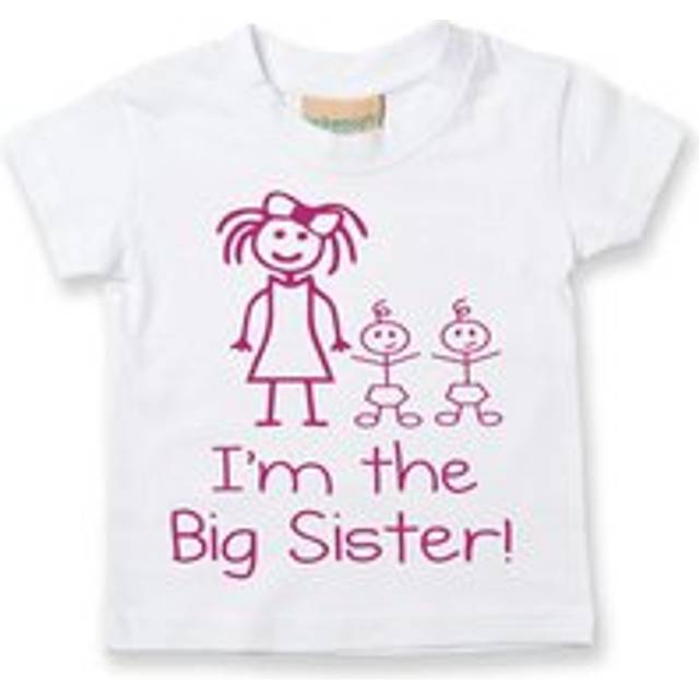 I'm The Big Sister TWINS Tshirt - White - 9-11 Years