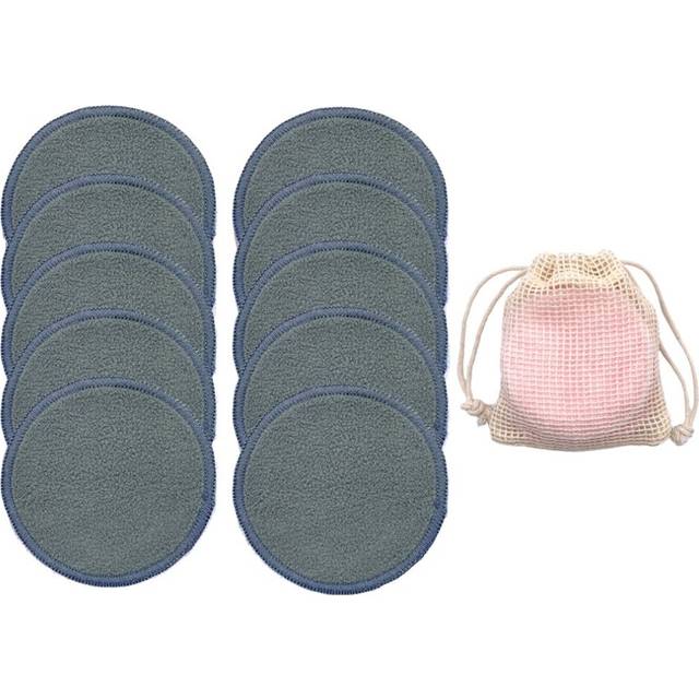 Eco Reusable Bamboo Makeup Remover Pads 10pcs/Bag Washable Rounds Cleansing Facial Cotton Make Up Removal Pads Tool