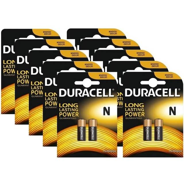 20 x Duracell MN9100 1.5V Alkaline Battery LR1 E90 KN