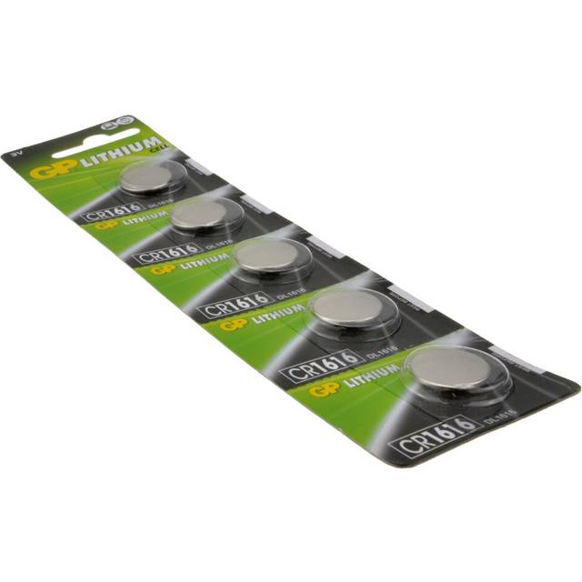 GP Cell Battery CR1616 DL1616 3V 5 Pack