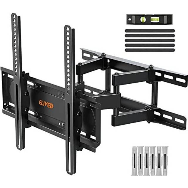 "ELIVED TV Wall Bracket Tilt and Swivel TV Mount for Most 26""-55"" LCD, LED, OLED Flat / Curved TVs with Max. VESA 400x400mm up to 40KG, Full Motio"