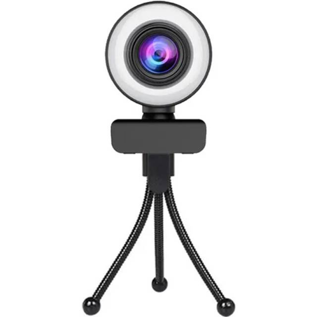 2K Webcam Full HD Web Camera With Microphone LED Fill Light USB Web Cam Rotatable For PC Computer Laptop for Streaming Live